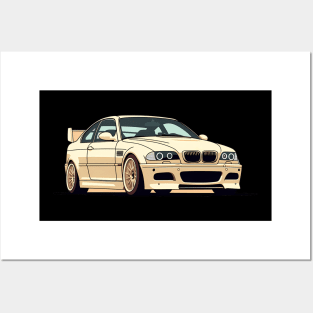 Beige BMW E46 M3 Posters and Art